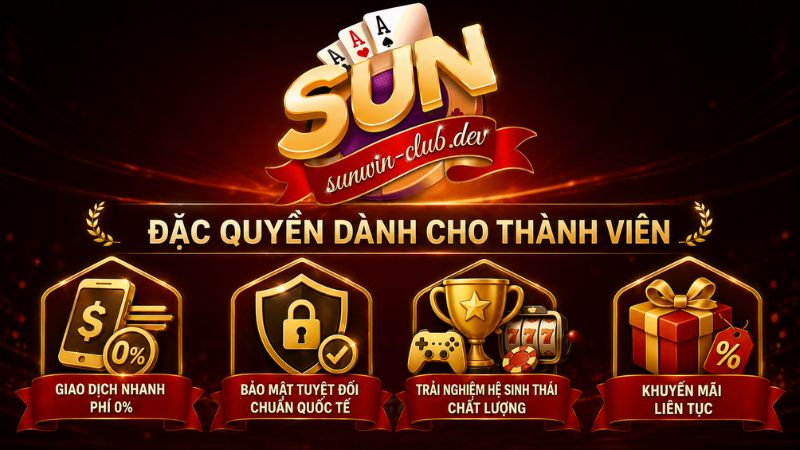 Những đặc quyền dành cho thành viên trên cổng game Sunwin
