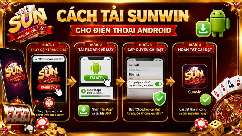 Cách tải Sunwin cho điện thoại Android