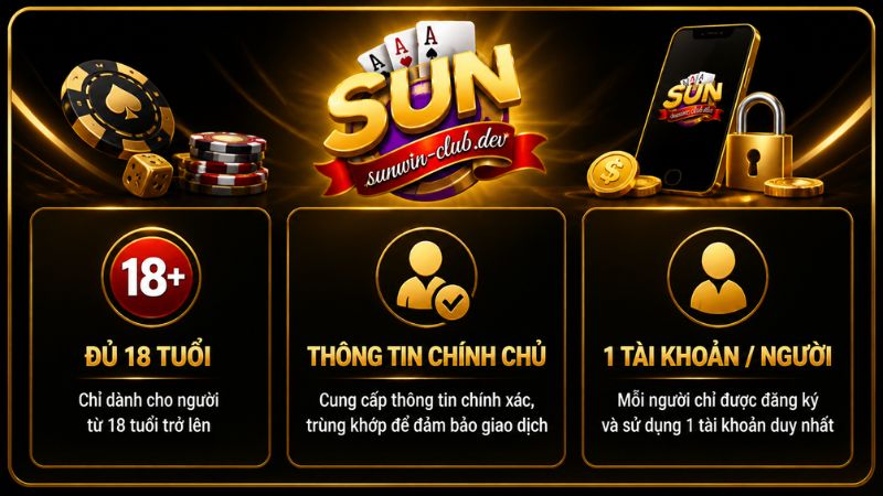 Quy định khi đăng ký Sunwin
