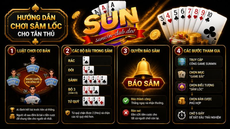 Hướng dẫn cách chơi game bài Sâm Lốc Sunwin cho tân thủ