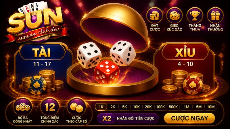 Luật chơi Tài Xỉu Sunwin chi tiết dành cho tân thủ
