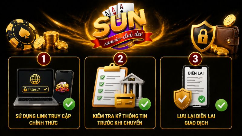 Những điều cần chú ý khi nạp tiền Sunwin