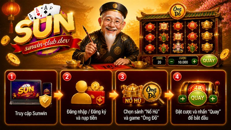 Cách tham gia game Ông Đồ Sunwin nhanh chóng, đơn giản