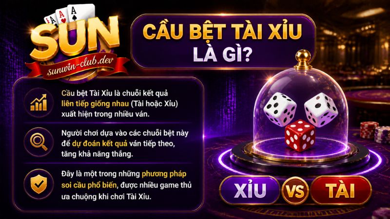 Định nghĩa cầu bệt tài xỉu là gì? Là chuỗi kết quả về liên tục