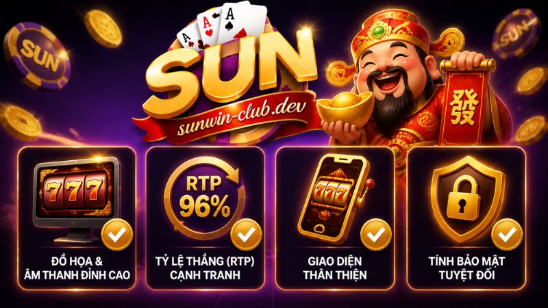 Ưu điểm vượt trội của game nổ hũ Thần Tài Sunwin